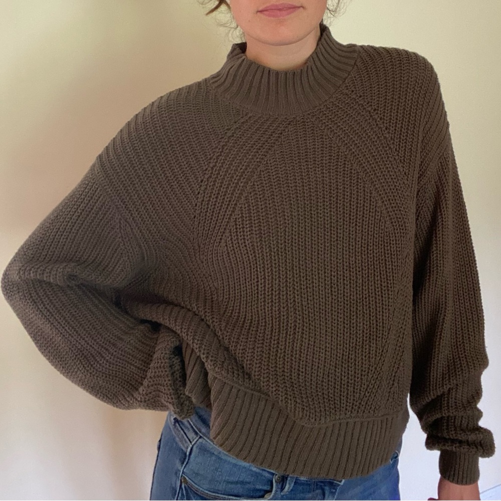 Aeropostale Olive Mock neck Sweater